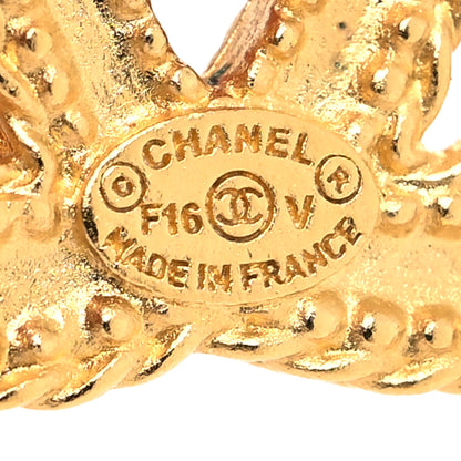 Chanel CC Drop Earrings Matte Gold 4 of 4