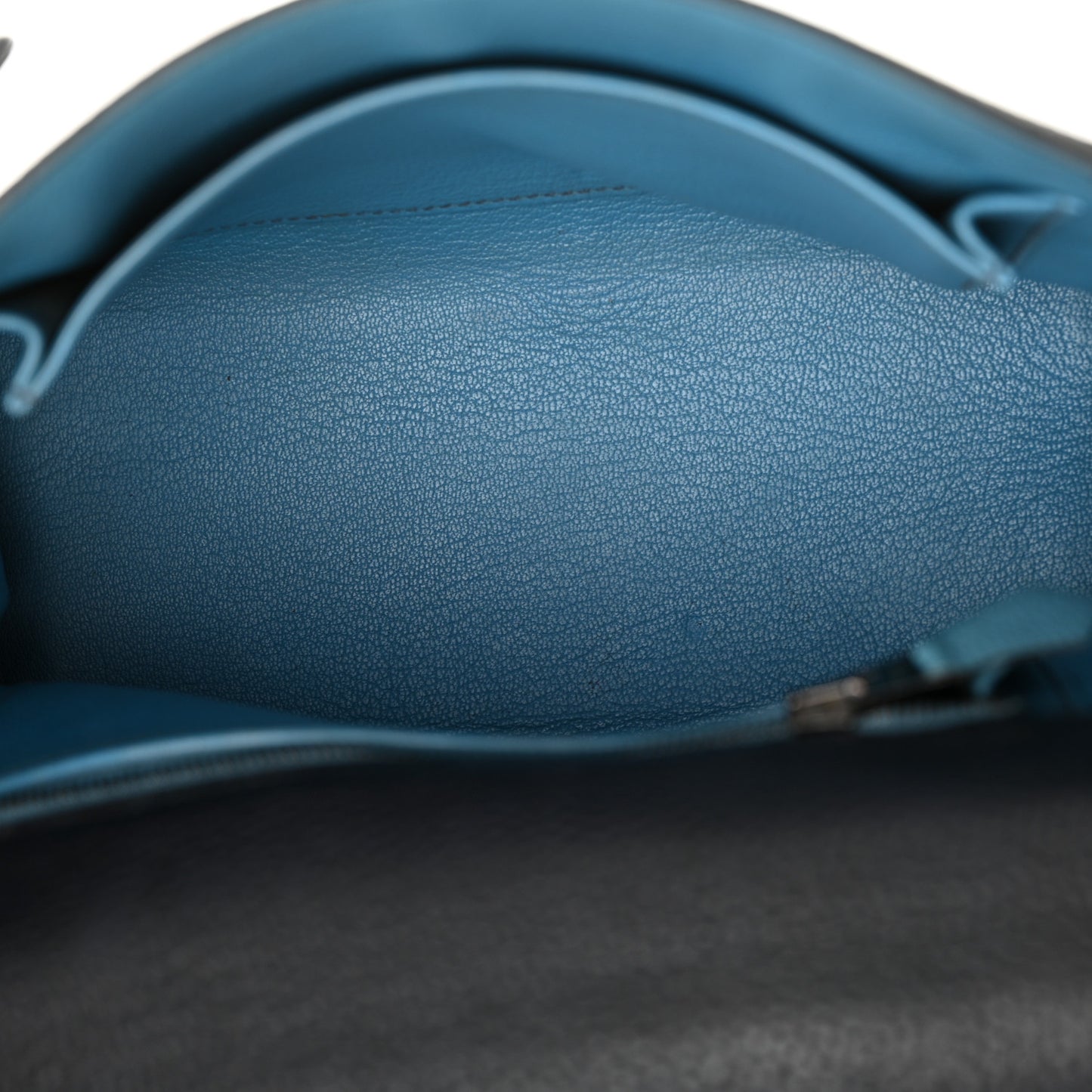 Togo Bi-Color Kelly Retourne 25 Bleu Indigo Turquoise
