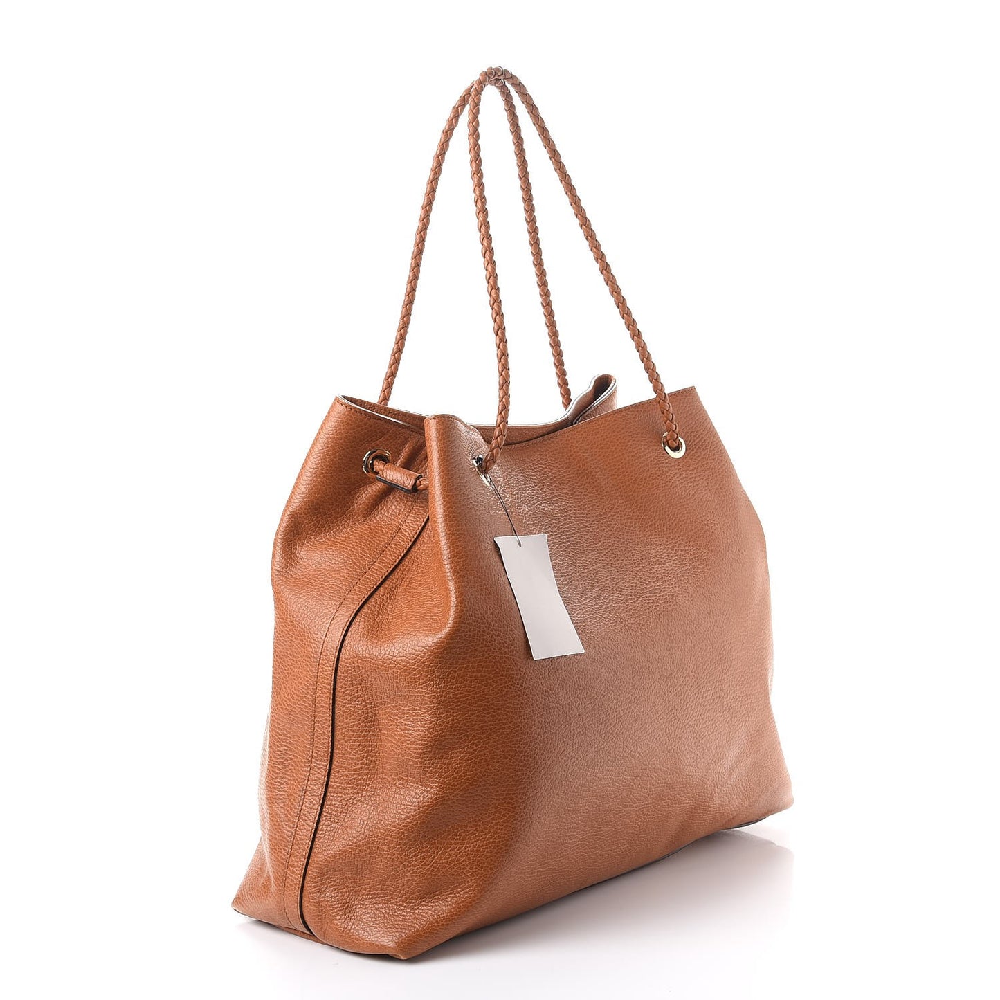 Calfskin Large Gifford Braided Handle Tote Saffron