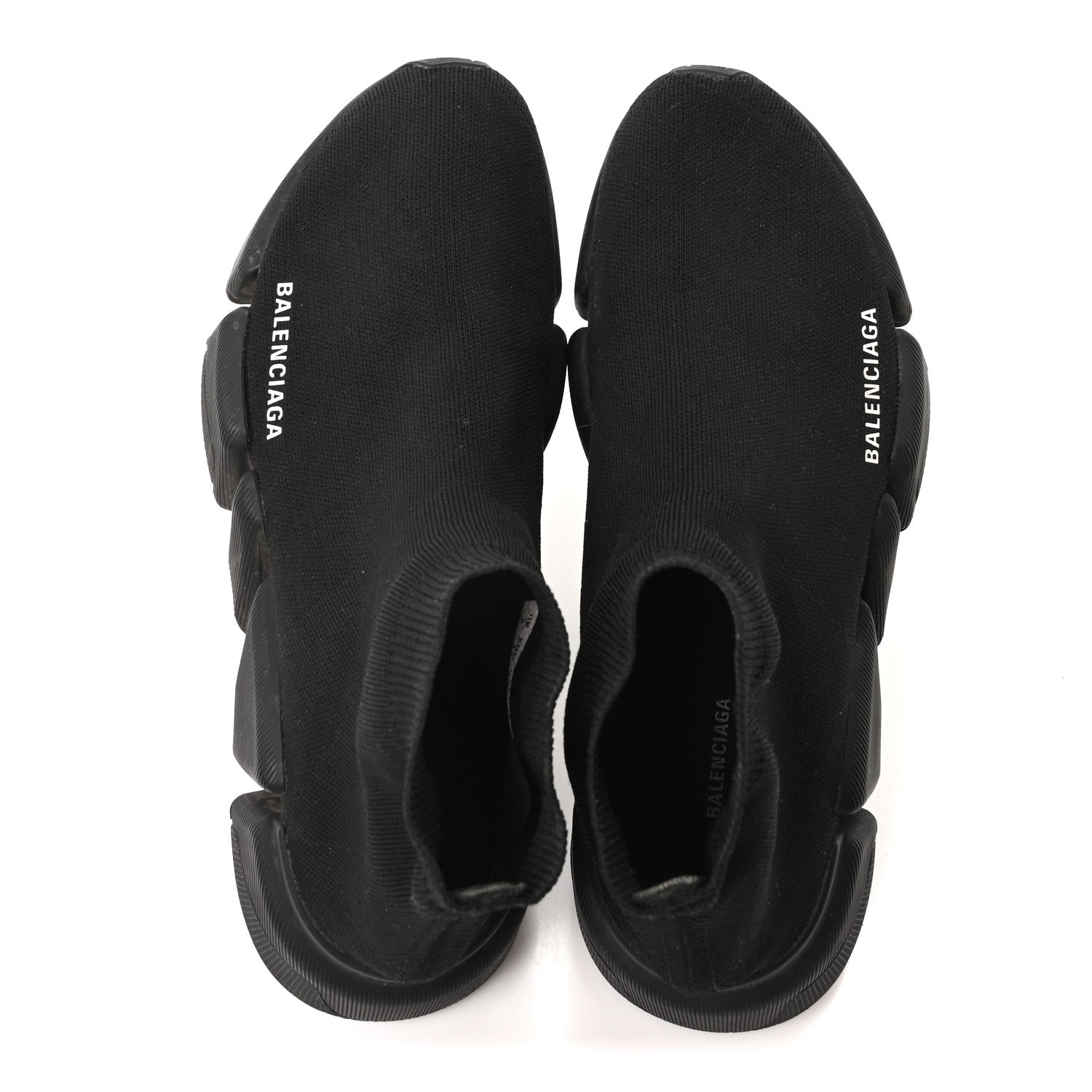 Balenciaga Technical 3D Recycled Knit Womens Speed 2.0 Sneakers 41 Monocolor Black 3 of 18