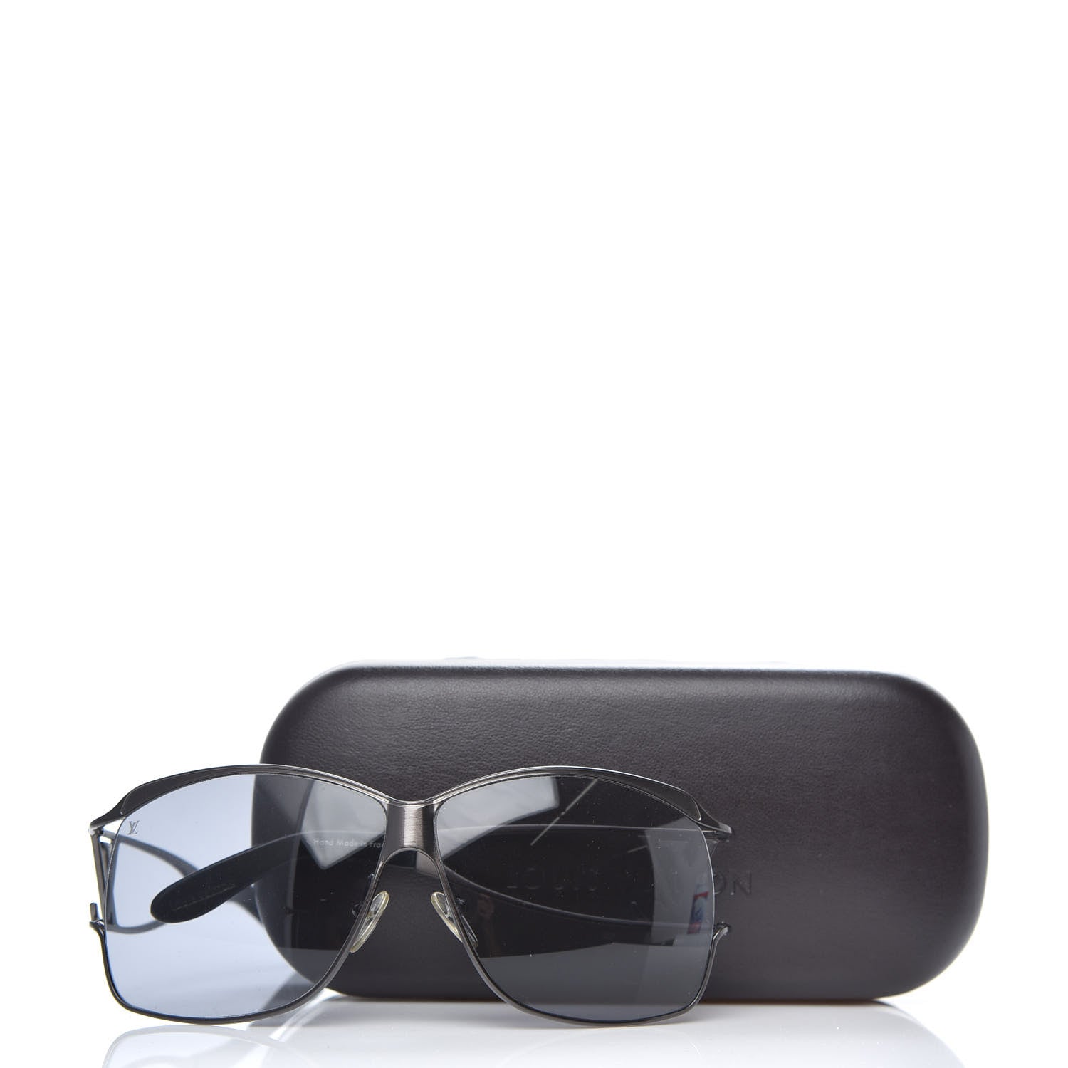 Louis Vuitton Metal Logo Aviator Sunglasses Z0199U Black 8 of 8