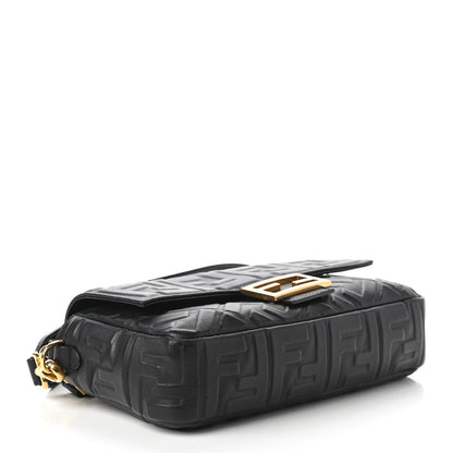 Fendi Nappa FF 1974 Embossed Baguette Black 4 of 10
