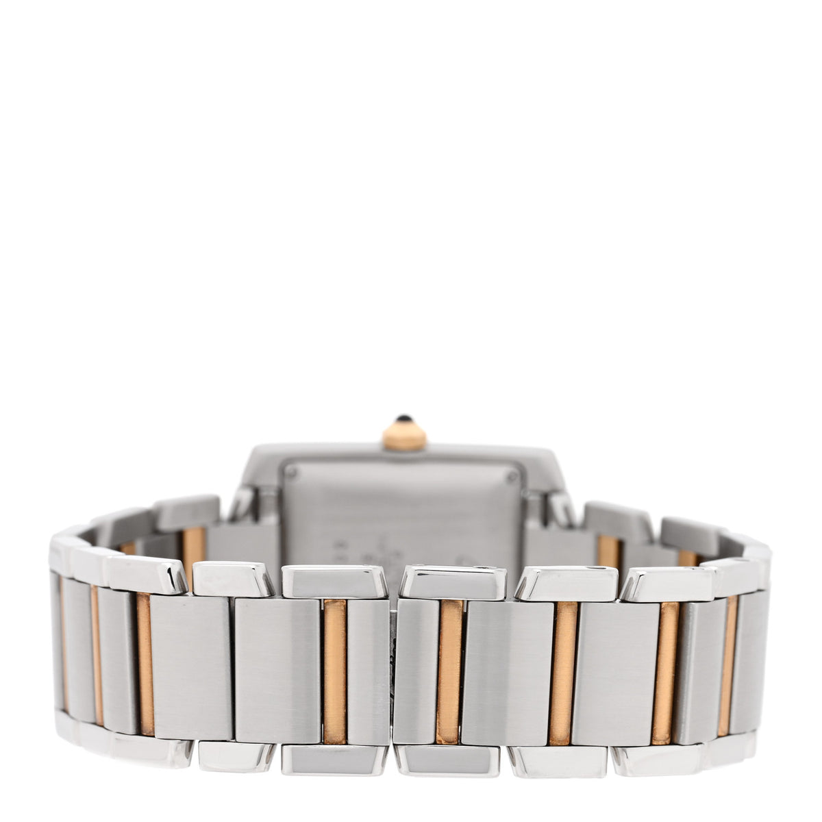 Stainless Steel 18K Yellow Gold 28mm Tank Francaise Automatic Watch