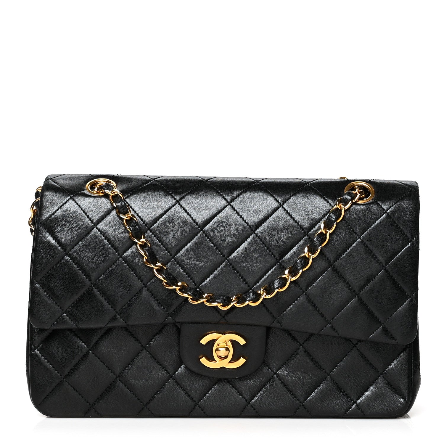 Chanel Lambskin Quilted Medium Double Flap Black 1 of 10