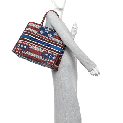 Christian Dior Canvas Embroidered Large Exclusive US Book Tote Multicolor 2 of 13