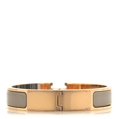 Hermes Enamel Narrow Clic Clac H Bracelet PM Marron Glace 3 of 5