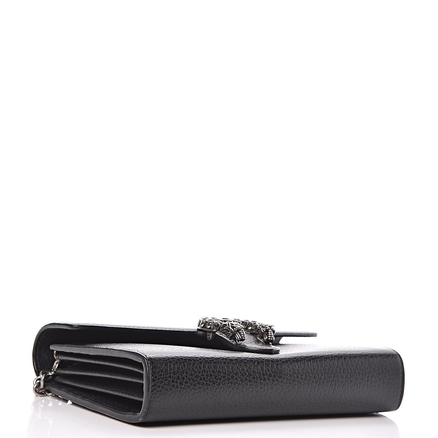 Calfskin Mini Dionysus Chain Wallet Black