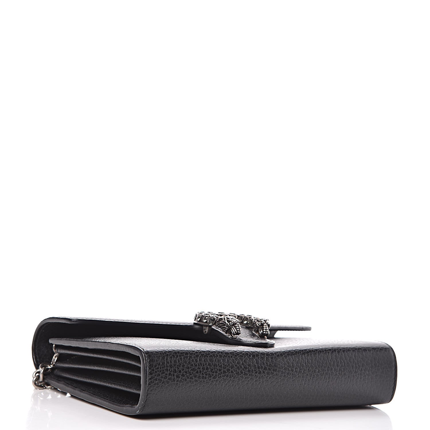 Gucci Calfskin Mini Dionysus Chain Wallet Black 4 of 12