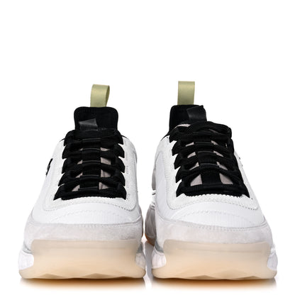 Chanel Fabric Suede Calfskin CC Sneakers 40 White Black 2 of 10