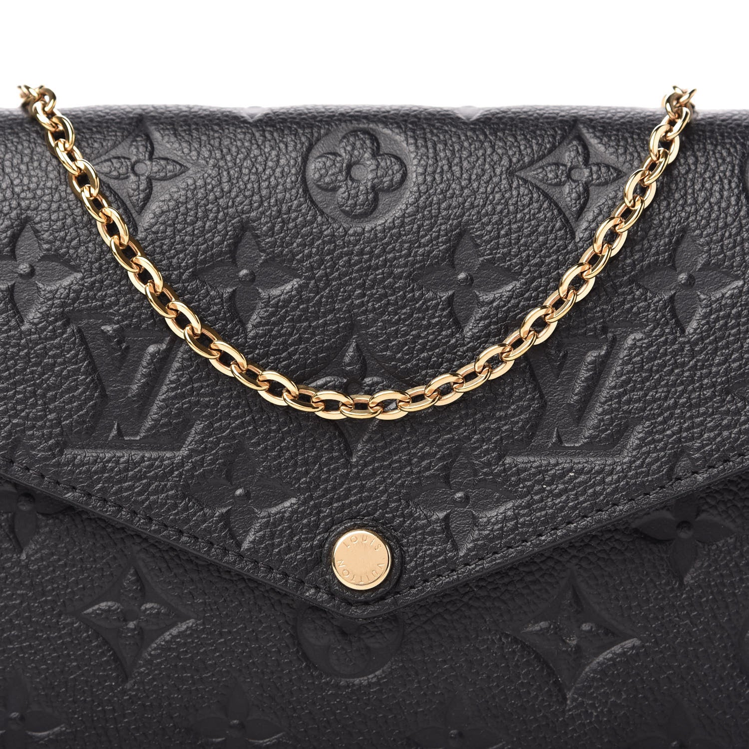 Louis Vuitton Empreinte Pochette Felicie Chain Wallet Black 11 of 12