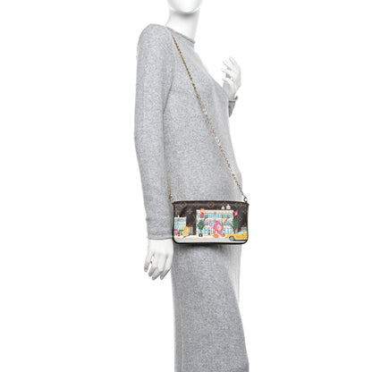 Louis Vuitton Monogram 2022 Christmas Animation New York Soho Pochette Felicie Chain Wallet Yellow 2 of 11