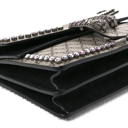 Gucci GG Supreme Monogram Crystal Small Dionysus Shoulder Bag Black 11 of 12