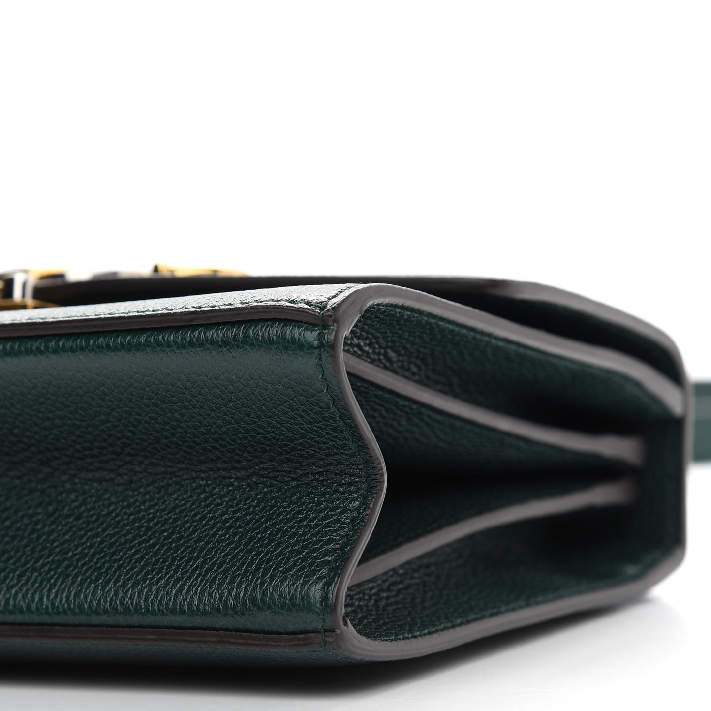 Grainy Calfskin Small Zumi Shoulder Bag Vintage Green
