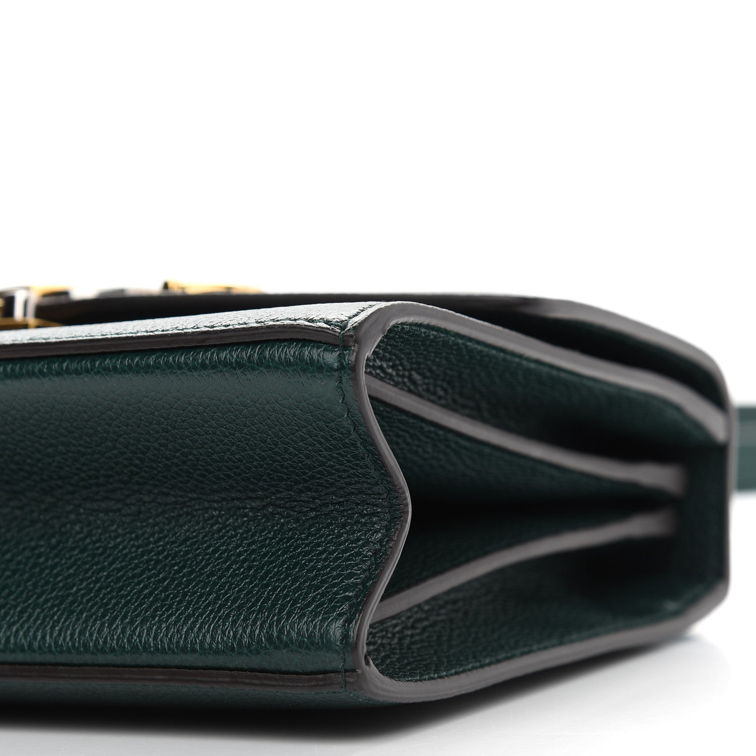 Gucci Grainy Calfskin Small Zumi Shoulder Bag Vintage Green 9 of 9