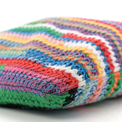 Miu Miu Cotton Crochet Stripe Vertical Tote Bag Multicolor 10 of 10