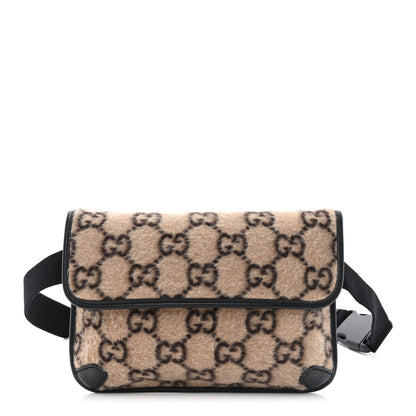 Gucci Covered Wool GG Monogram Slim Belt Bag Beige 1 of 10