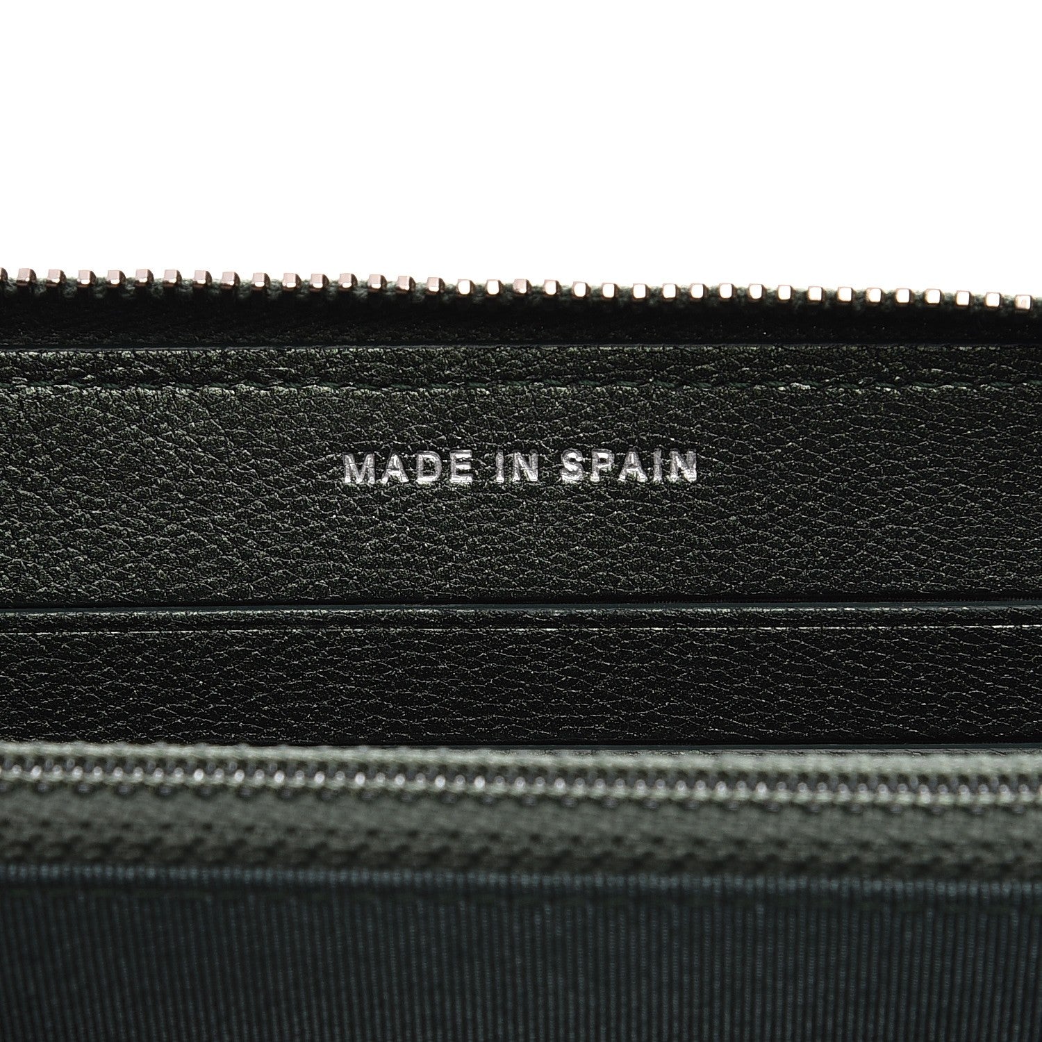 Chanel Iridescent Goatskin Quilted Small Zip Around Wallet Green 6 of 9