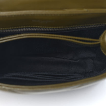 Saint Laurent Calfskin Y Quilted Monogram Toy Loulou Crossbody Bag Military Olive 4 of 7