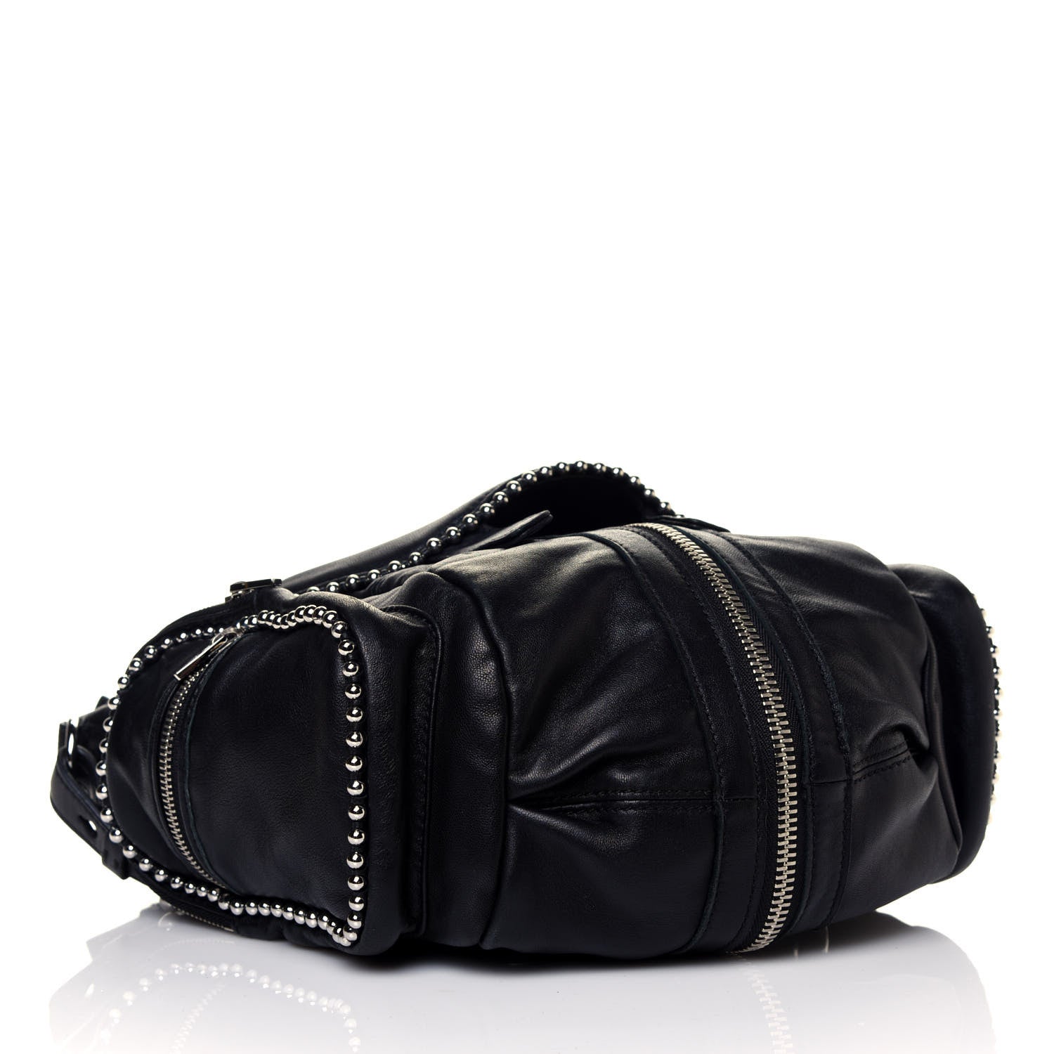 Alexander Wang Lambskin Studded Mini Marti Convertible Backpack Black Rhodium Hardware 3 of 10