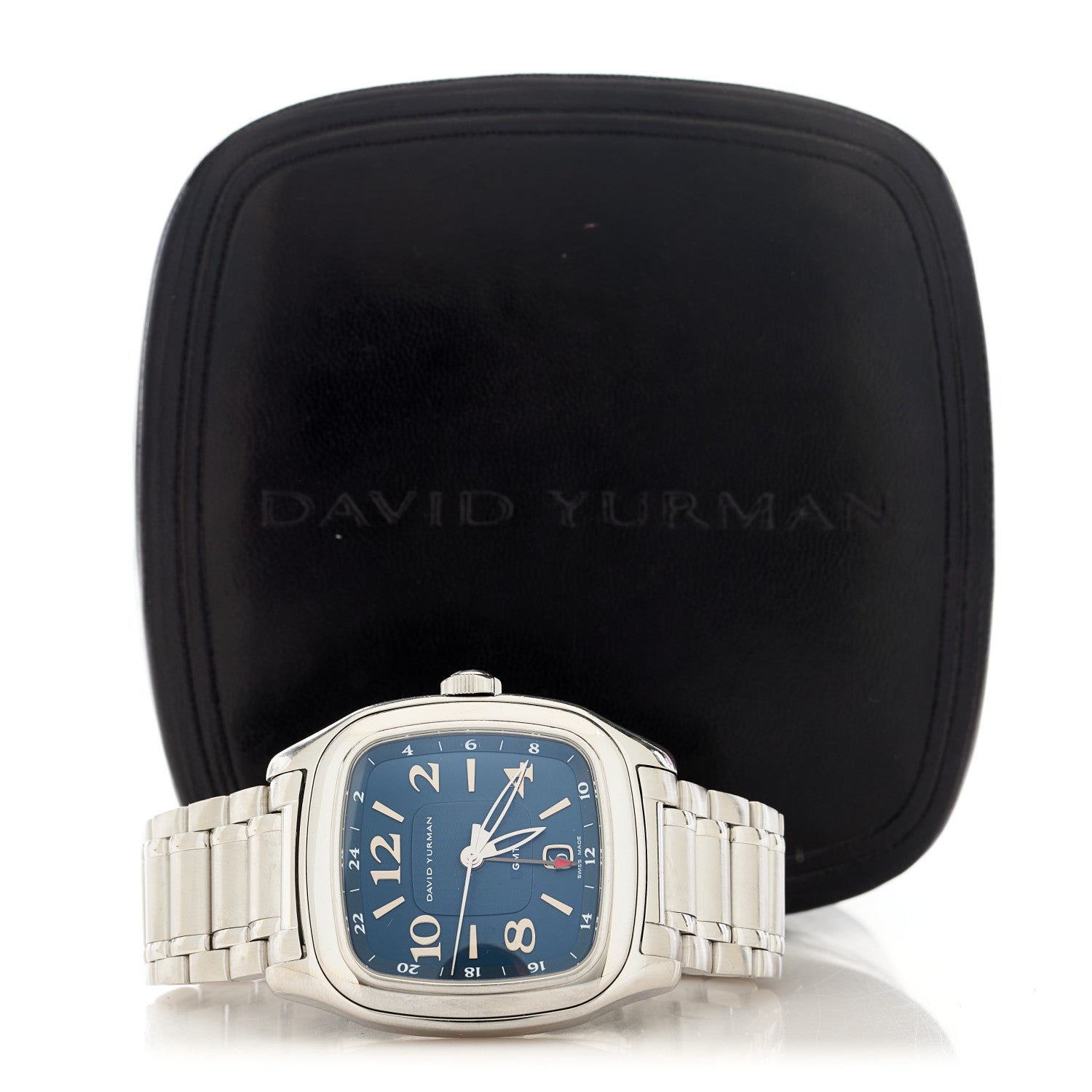 David Yurman Stainless Steel 41mm Thoroughbred GMT Automatic Watch Black 5 of 5