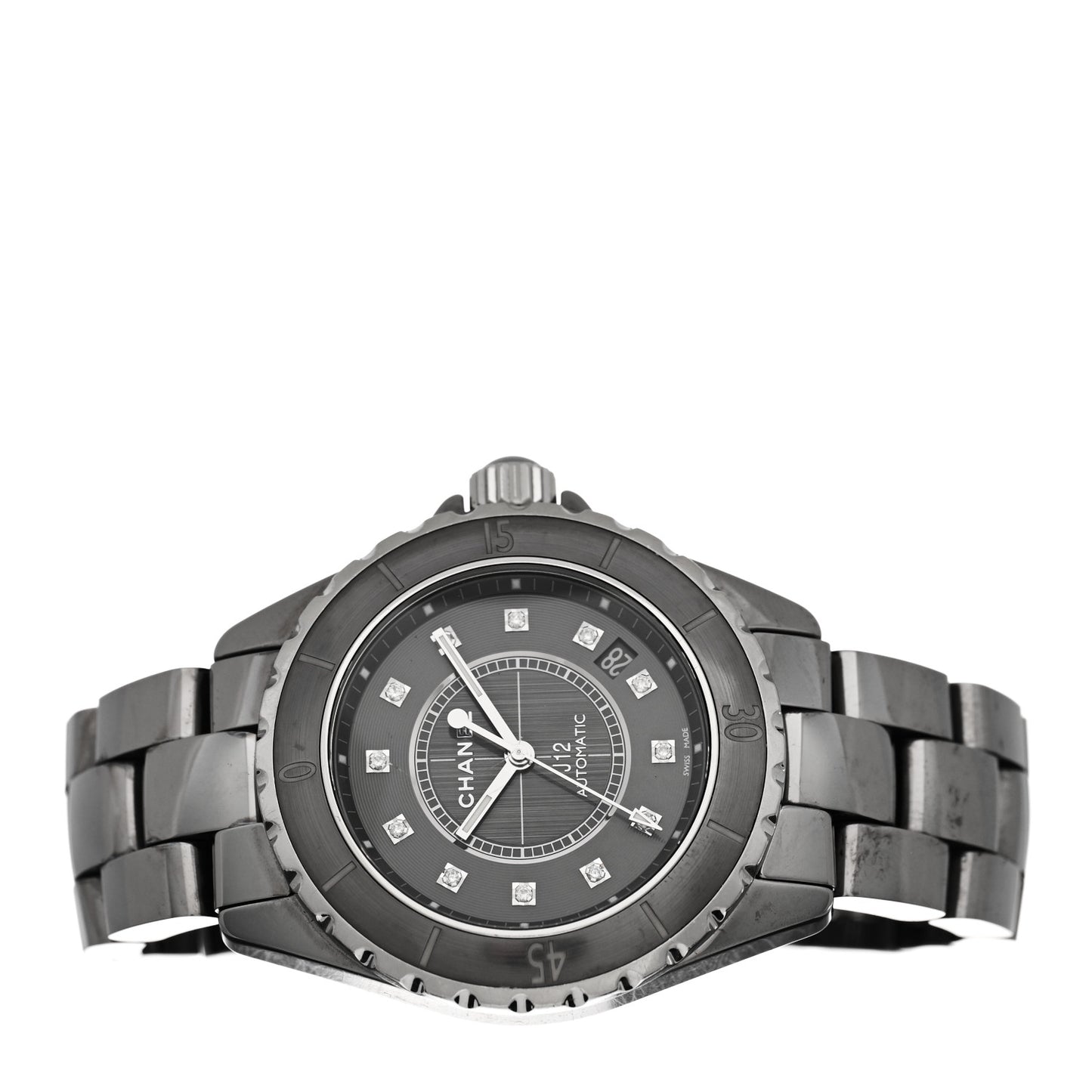 Titanium Ceramic Diamond 38mm J12 Automatic Watch
