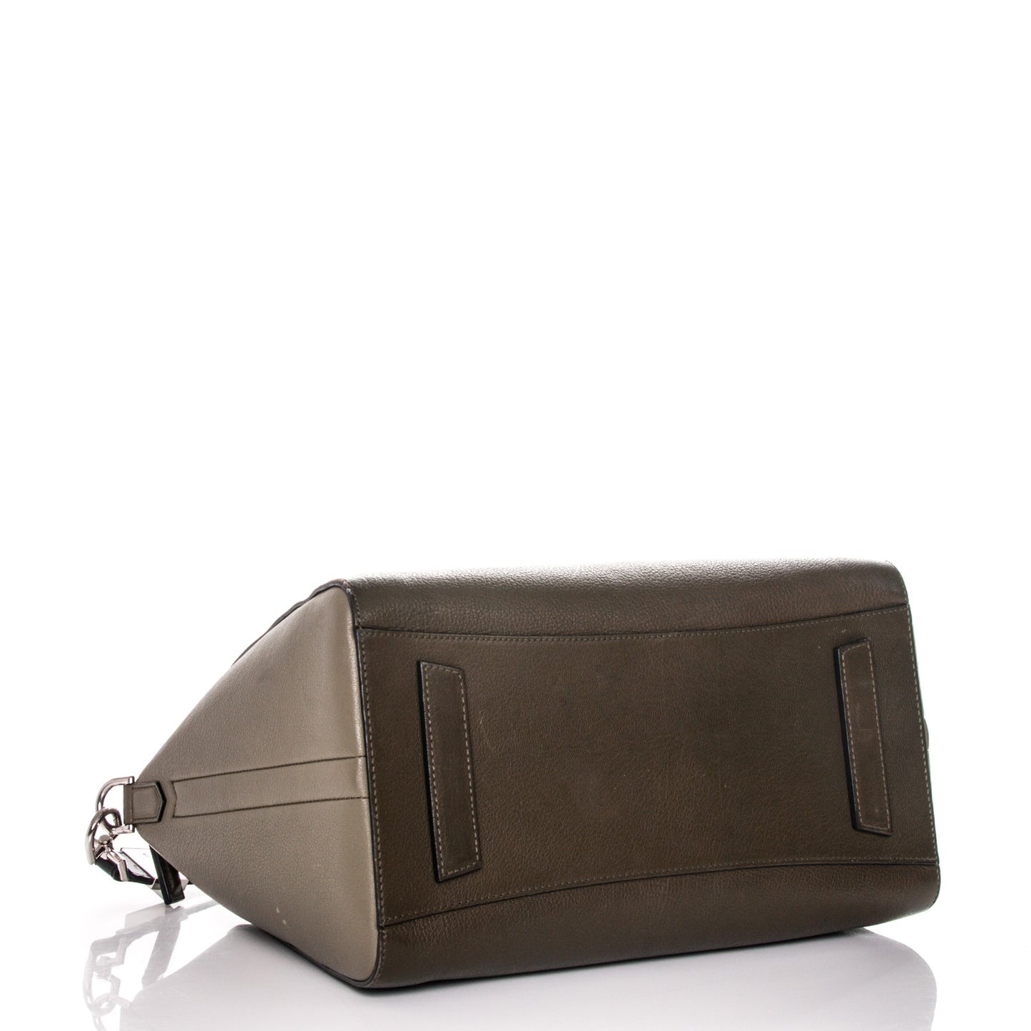 Sugar Goatskin Medium Tri-Color Antigona Khaki Black