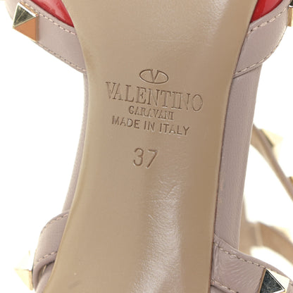 Valentino Garavani Patent Rockstud Ankle Strap 65mm Pumps 37 Rosso Valentino Poudre 10 of 14