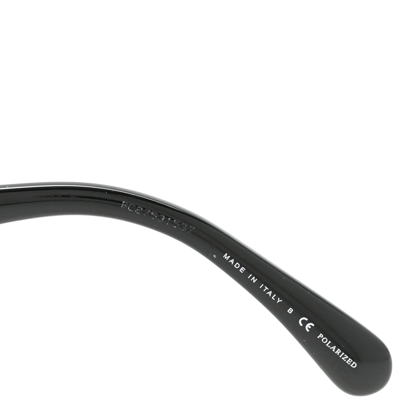 Acetate Strass Polarized Square Sunglasses 5422-B Black