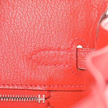 Hermes Chevre Mysore Birkin 25 Rouge Vif 21 of 42