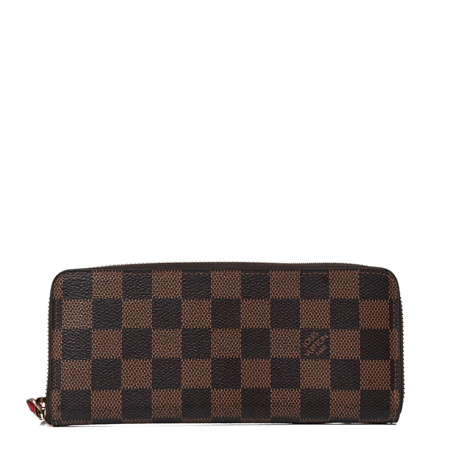 Damier Ebene Clemence Wallet Cherry