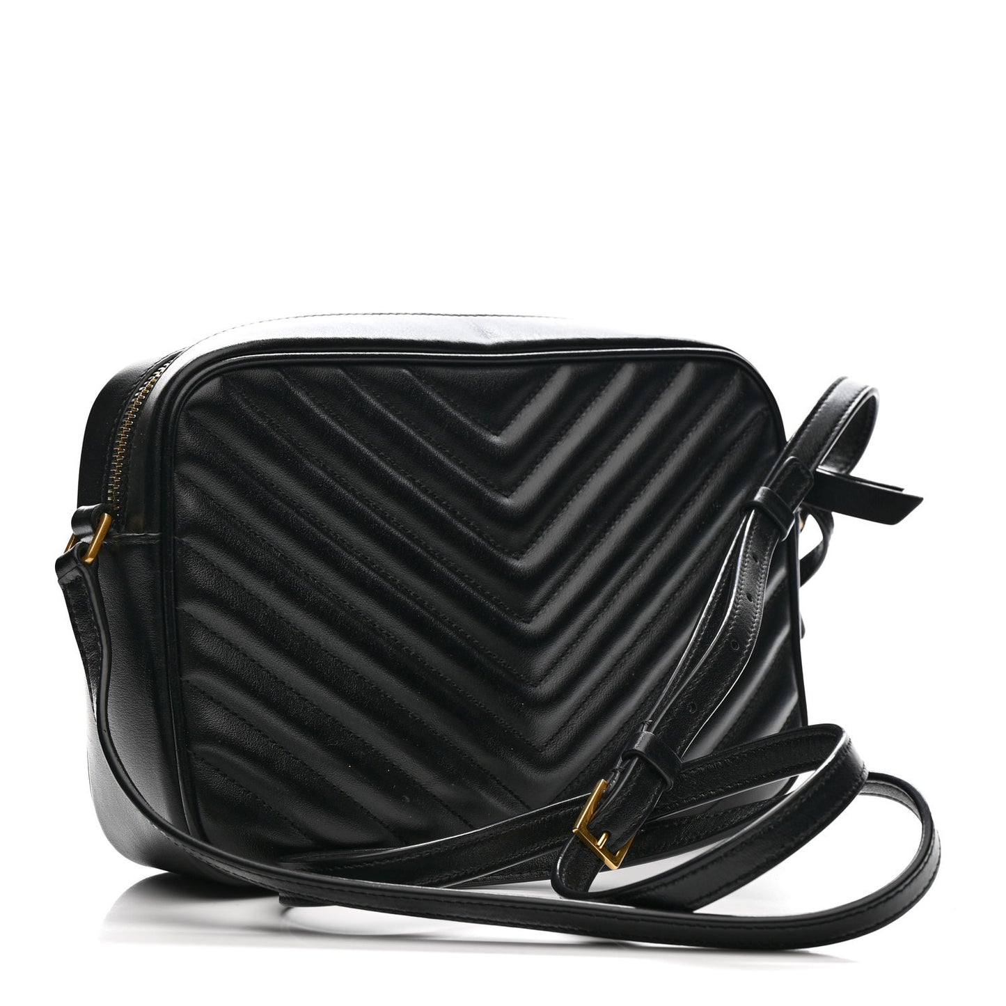 Calfskin Matelasse Monogram Lou Camera Bag Black