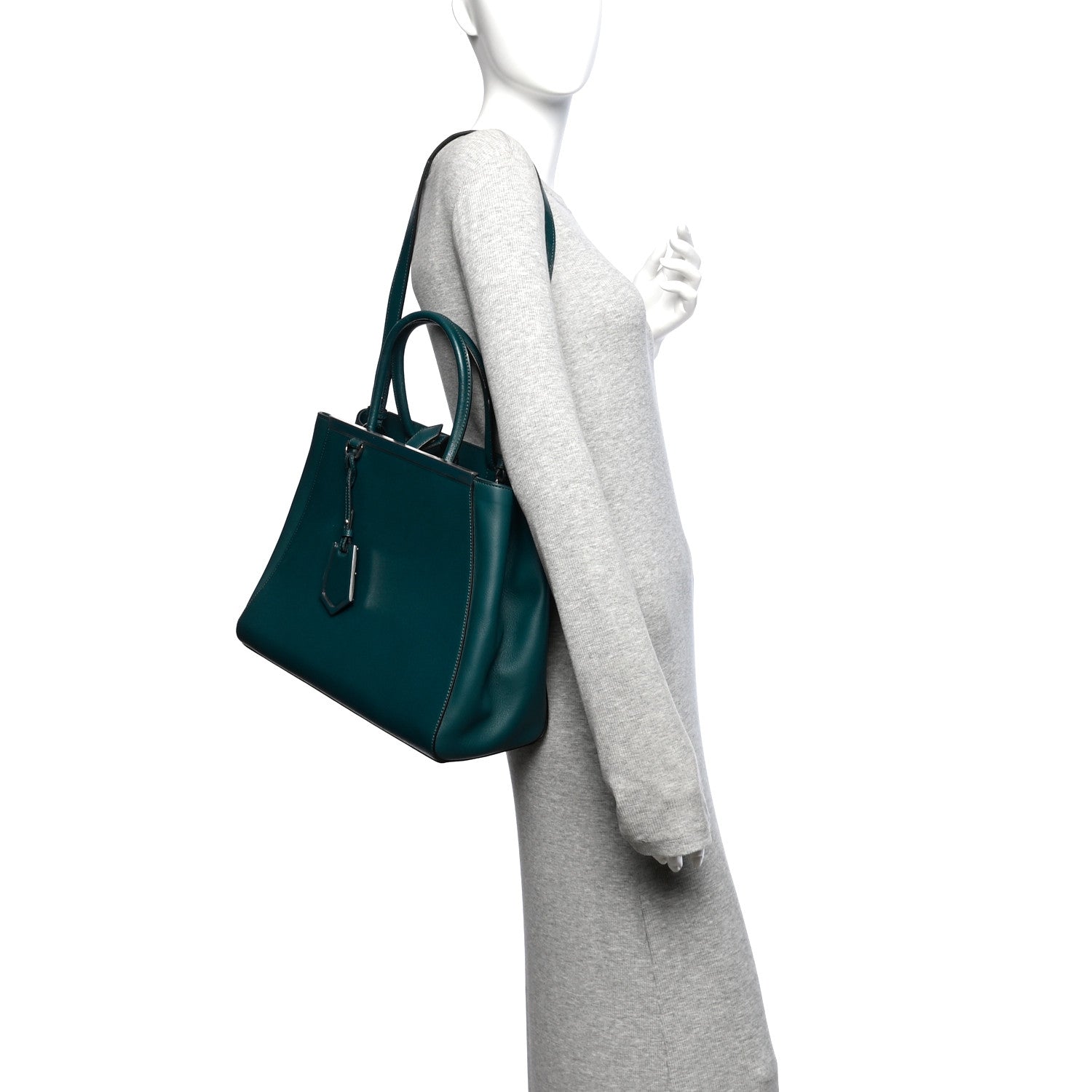Fendi Vitello Elite Regular 2Jours Tote Oceano 2 of 12