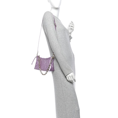 Gucci Shine Guccissima Emblem Small Shoulder Bag Lilac Haz 2 of 10