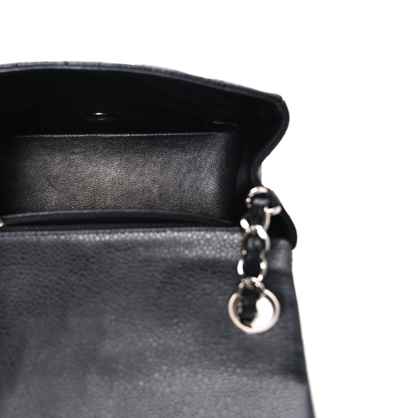 Caviar Quilted Mini Square Flap Black