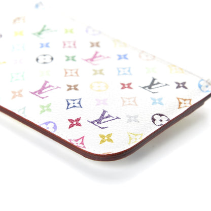 Louis Vuitton Monogram Multicolor Key Pouch White Litchi 7 of 9