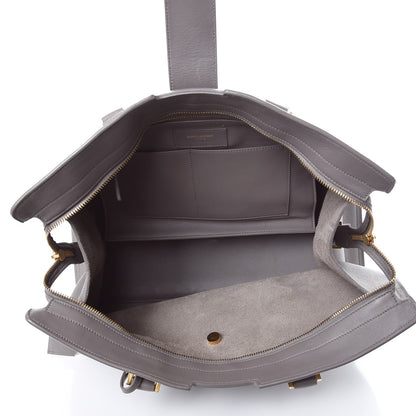 Saint Laurent Smooth Calfskin Medium Cabas Monogram Fog 5 of 14