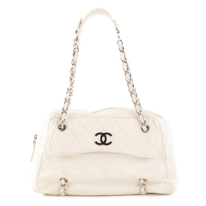 Chanel Lambskin Quilted Chain Around Tote White 1 of 8