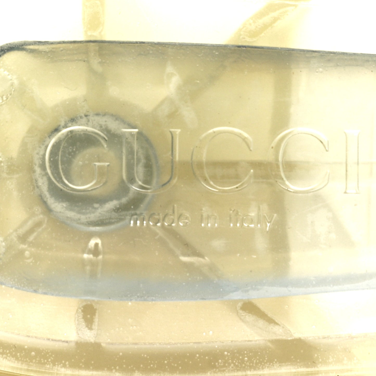 Rubber Gucci Logo Womens Platform 20/60mm Slide Sandals 39 Transparent