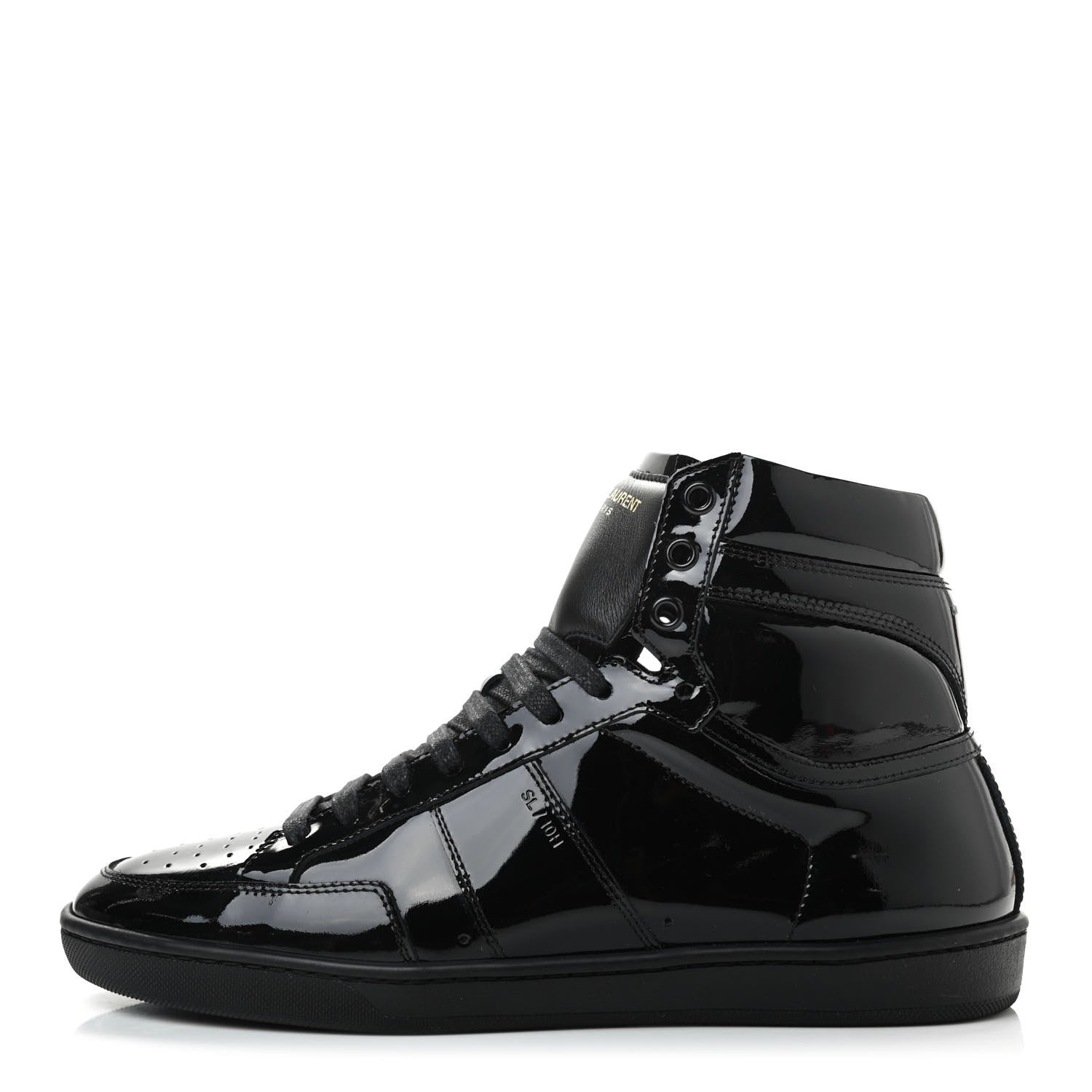 Saint Laurent Patent Court Classic SL/10H High Top Sneakers 43 Black 1 of 9