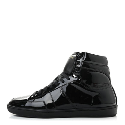 Saint Laurent Patent Court Classic SL/10H High Top Sneakers 43 Black 1 of 9