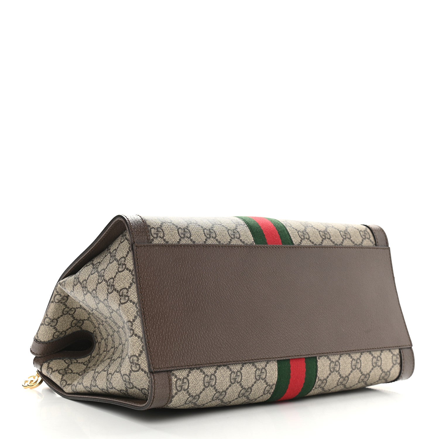 Gucci GG Supreme Monogram Web Medium Ophidia Tote Bag Brown 4 of 9