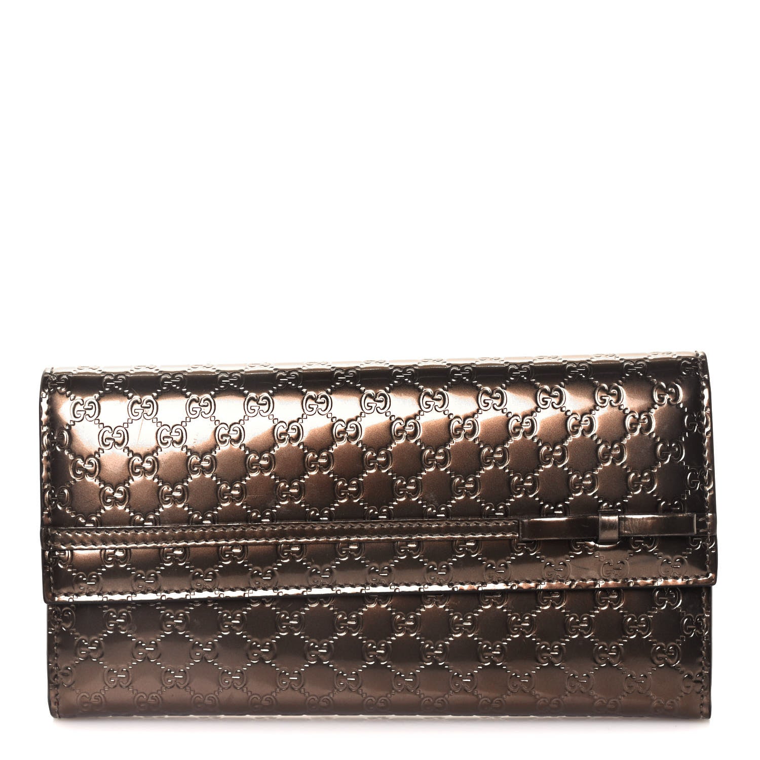 Gucci Metallic Microguccissima Mayfair Continental Wallet Bronze 1 of 12