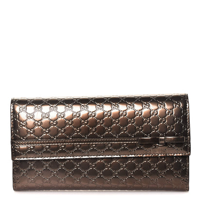Gucci Metallic Microguccissima Mayfair Continental Wallet Bronze 1 of 12
