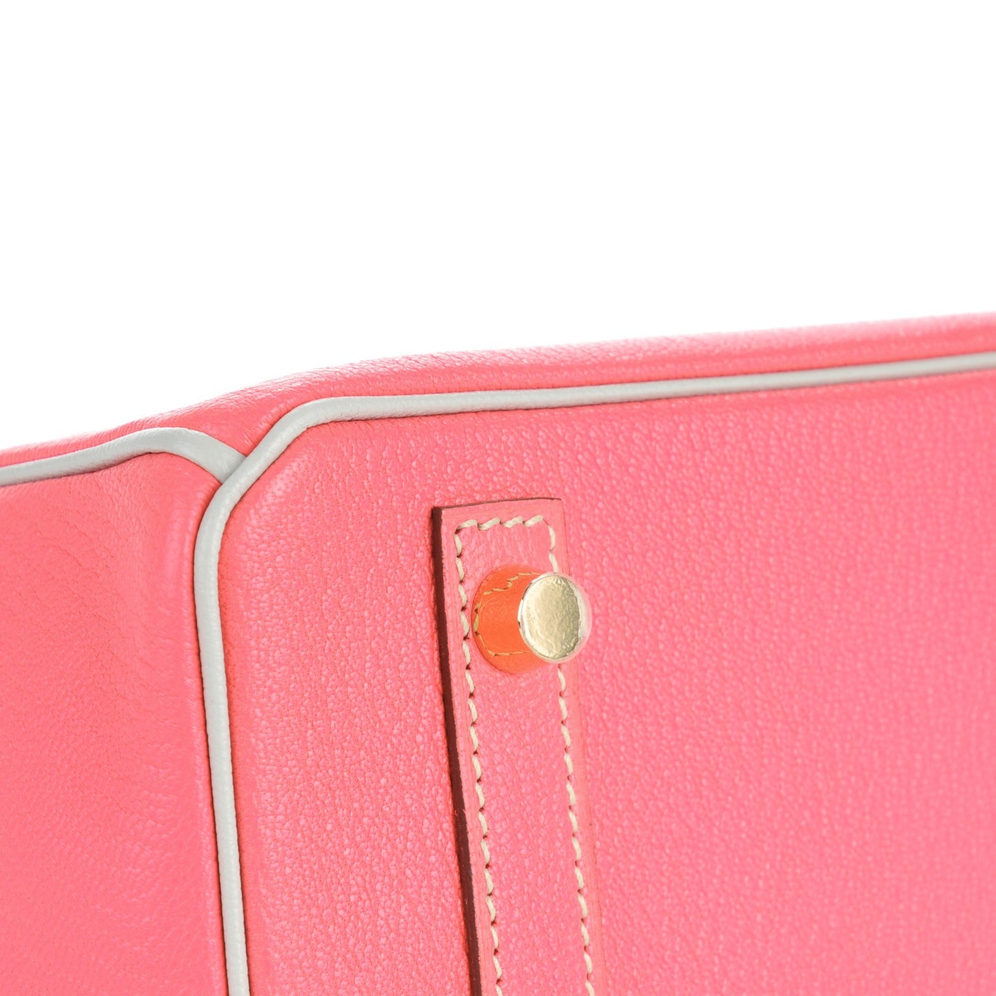 Chevre Mysore Bi-Color Horseshoe Birkin 30 Rose Lipstick Gris Perle