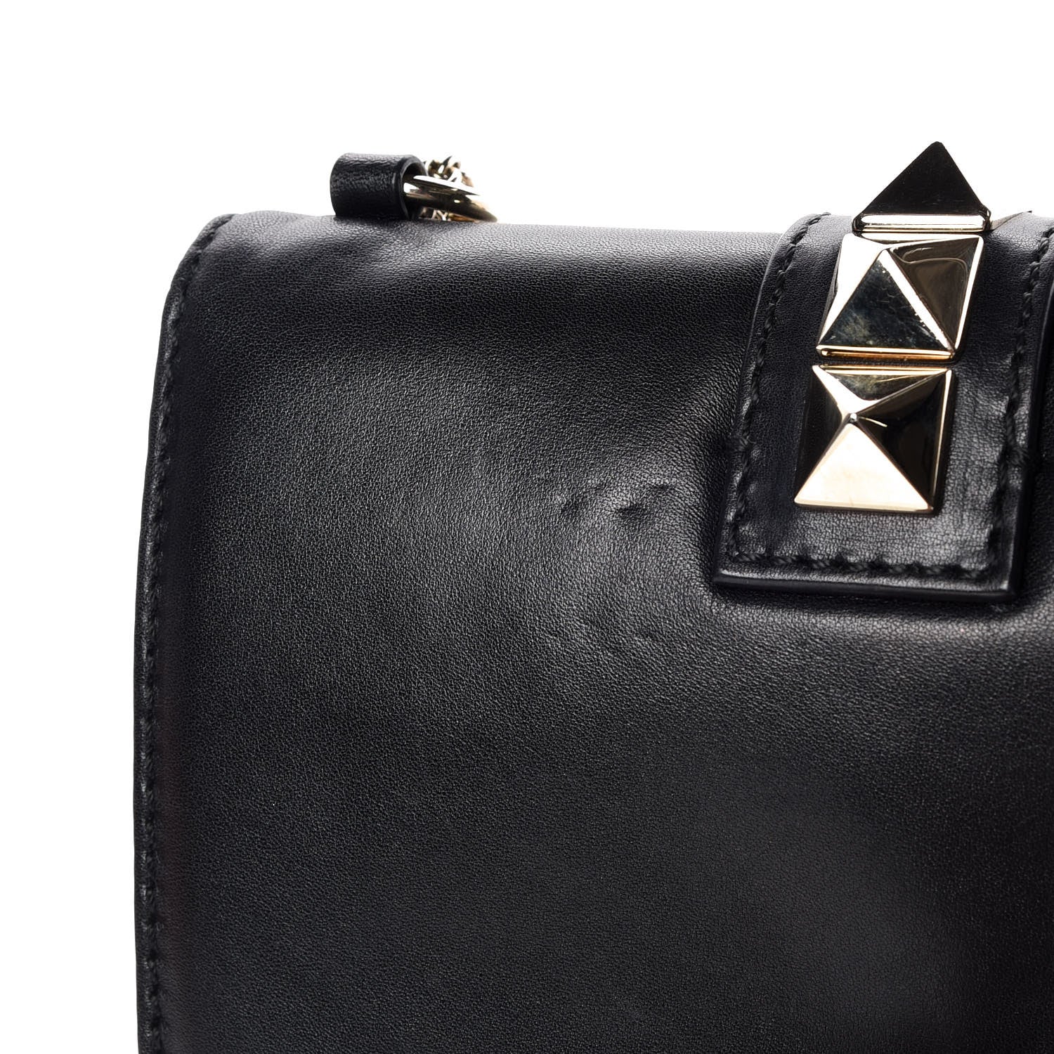 Valentino Garavani Vitello Small Glam Lock Rockstud Flap Black 12 of 15