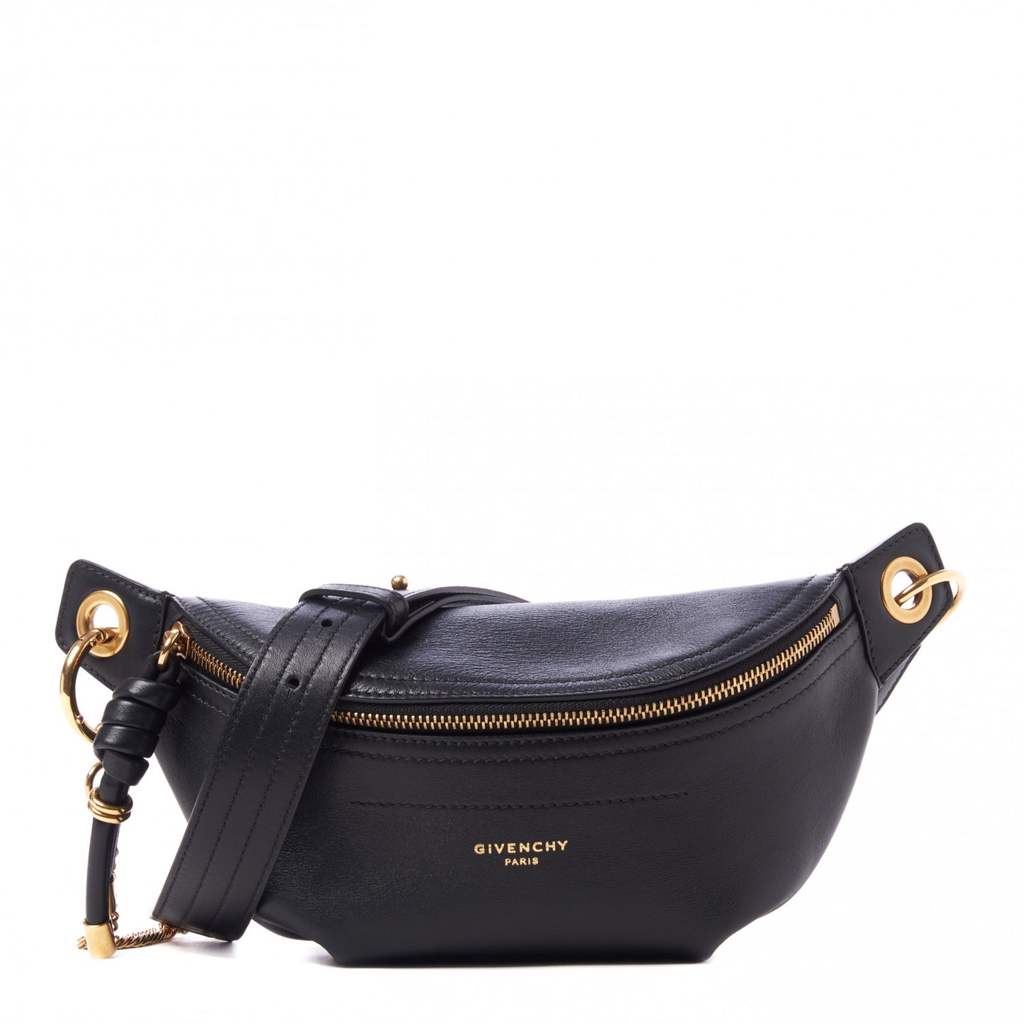 Calfskin Mini Whip Belt Bag Black