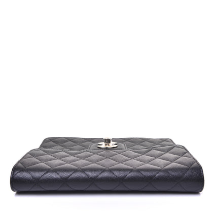 Chanel Caviar Quilted Square Flap Clutch Black 11 of 13