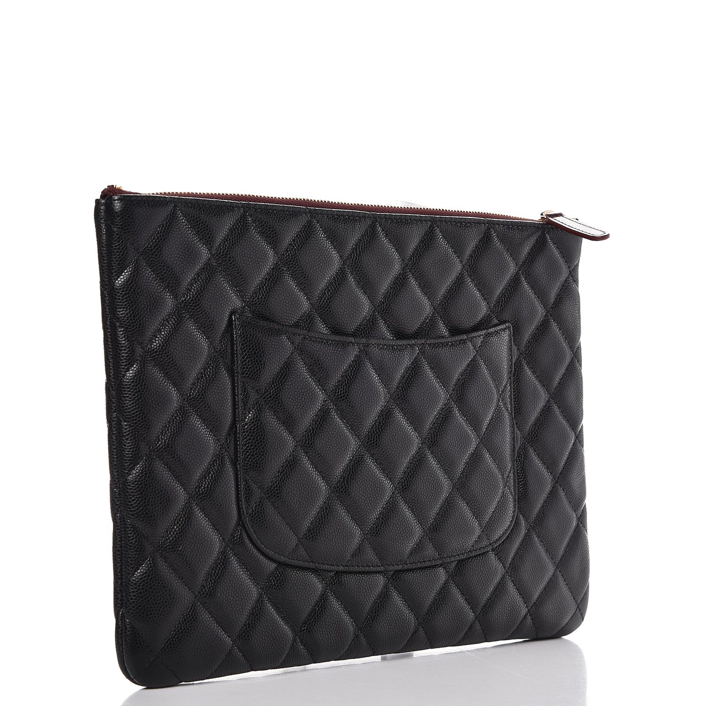 Caviar Quilted Medium Cosmetic Case Black