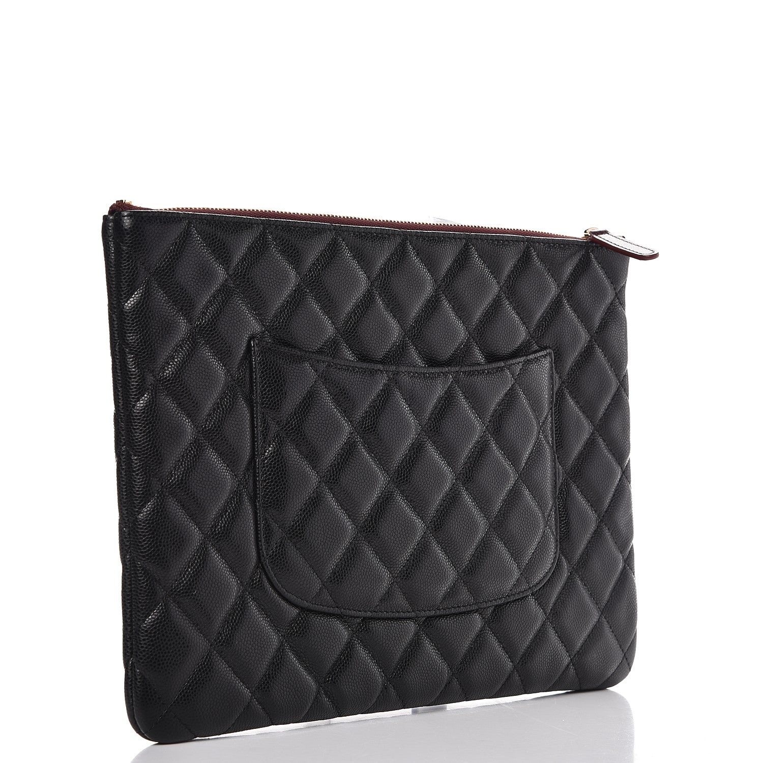 Chanel Caviar Quilted Medium Cosmetic Case Black 3 of 8