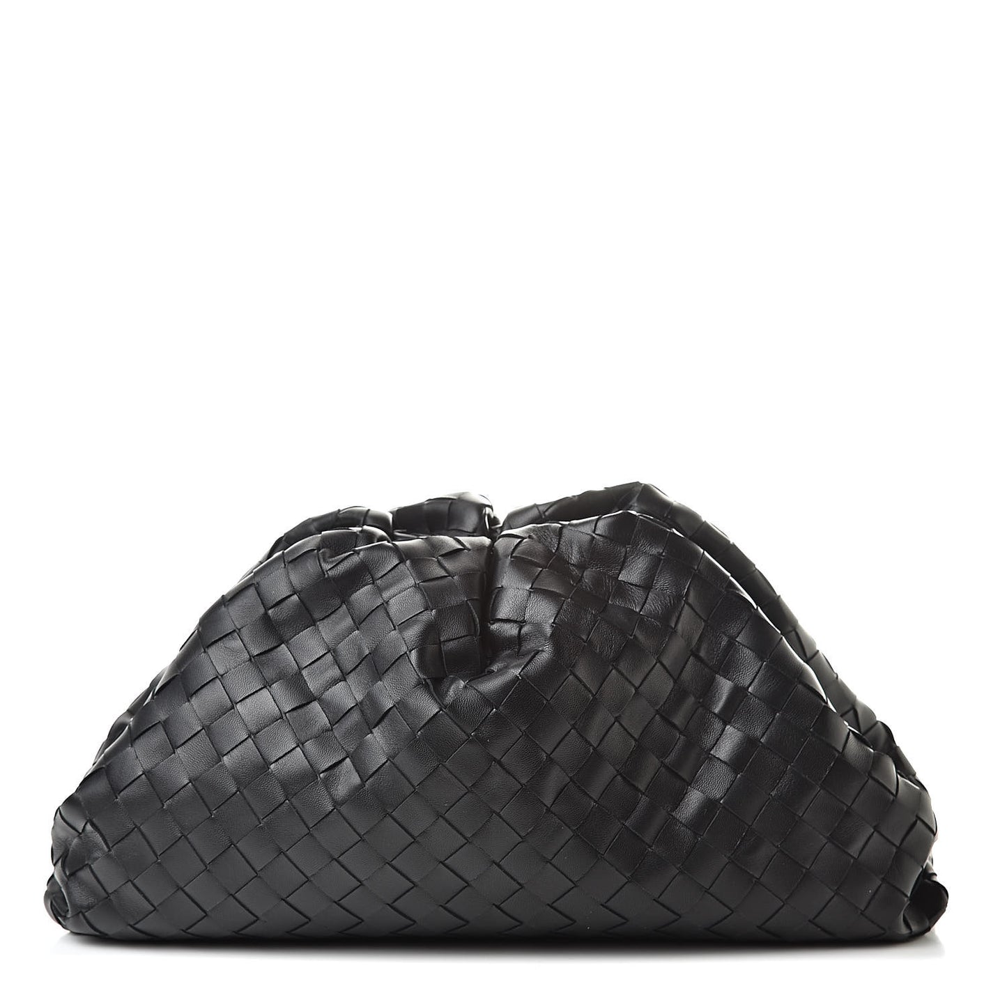 Nappa Maxi Intreccio The Pouch Oversized Clutch Black